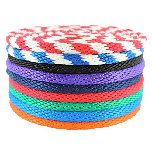 SGT KNOTS Solid Braided Polypropylene Derby Rope - Multifilament Rope for Boating  Docks  Crafting -1-2 x 50ft  RedWhiteBlue-