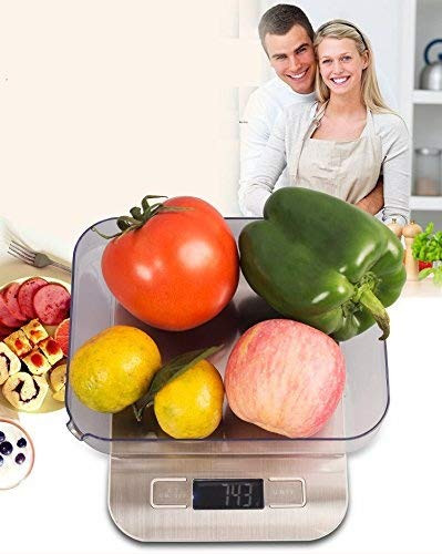 Velar 11 lb 5 kg Digital Kitchen Scale Silver Stainless Steel  Including Batteries