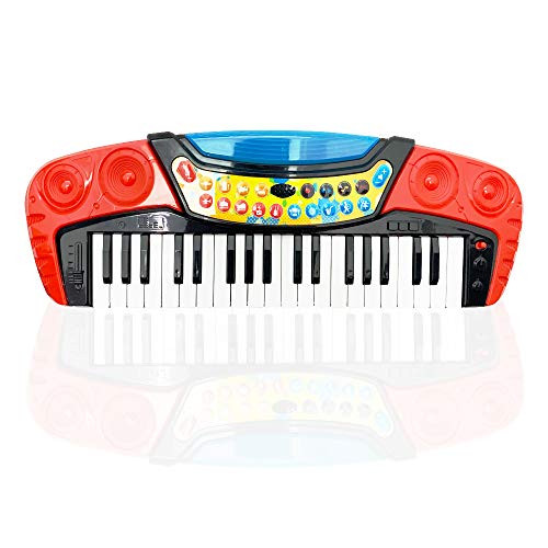 My Music World Electronic Keyboard Toy for Kids - 37 Keys Piano Musical Instruments with Lights-