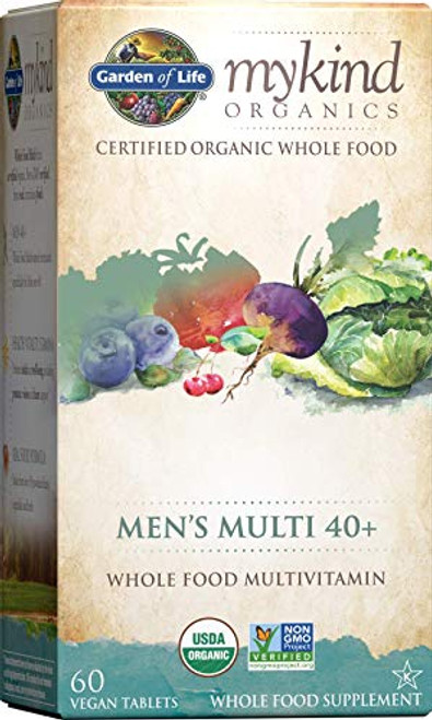 Garden of Life mykind Organics Whole Food Multivitamin for Men 40- 60 Tablets Vegan Mens Multi for Health Well-Being Certified Organic Whole Food V Garden of Life mykind Organics Whole Food Multivitamin for Men 40- 60 Tablets Vegan Mens Multi for Health Well-Being Certified Organic Whole Food V