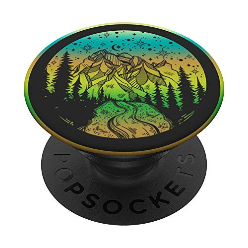 Wanderlust Mountain The Great Outdoors PopSockets Grip and Stand for Phones and Tablets