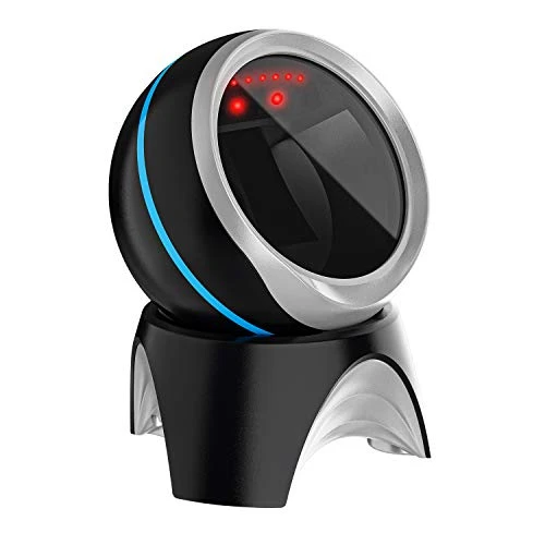 NADAMOO 1D 2D QR Desktop Barcode Scanner  Omnidirectional Hands-Free USB Wired Barcode Reader  Capture QR Barcodes  Automatic Image Sensing for Superm