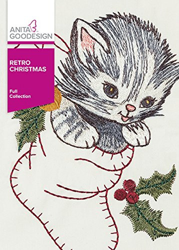 Anita Goodesign Embroidery Machine Designs CD Retro Christmas