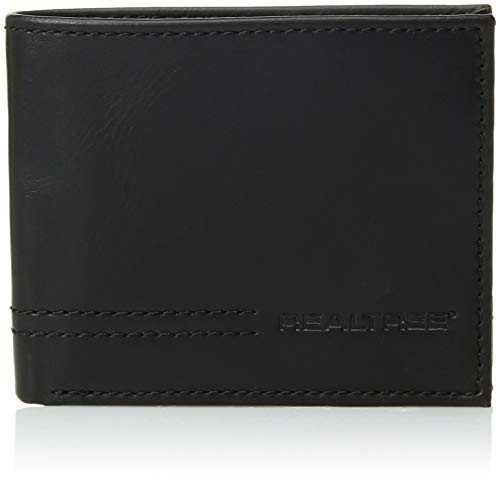 Real Tree Mens RFID Blocking Passcase Wallet  black  One Size