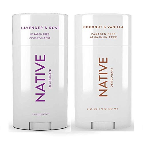 Native Deodorant - Natural Deodorant For Women and Men - 2 Pack - Aluminum Free  Free of Parabens - Contains Probiotics - Coconut and Vanilla And Lavend