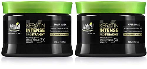 Keratin Intense Repair Hair Mask Pack of 2 Keratin Infused Straightening Mask - Sodium Chloride Free Hair Cream Mask  Deep Conditioning Treatment Fo Keratin Intense Repair Hair Mask Pack of 2 Keratin Infused Straightening Mask - Sodium Chloride Free Hair Cream Mask  Deep Conditioning Treatment Fo