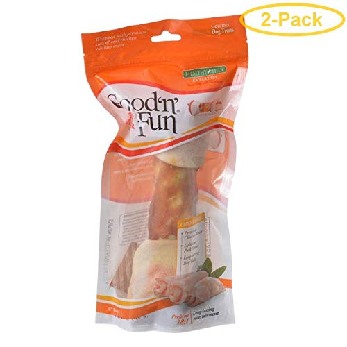 Healthy Hide Good n Fun Triple-Flavor Bones - Beef  Pork and Chicken Large - 1 Pack - -8 Bone- - Pack of 2