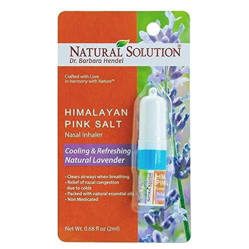 Natural Solution Himalayan Pink Salt Aromatherapy Nasal Inhaler Cooling and Refreshing  Relaxing Lavender With Natural Essential Oils Clear Airways When