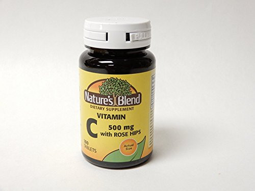 Natures Blend Vitamin C with Rose Hips 500 mg 100 Tablets