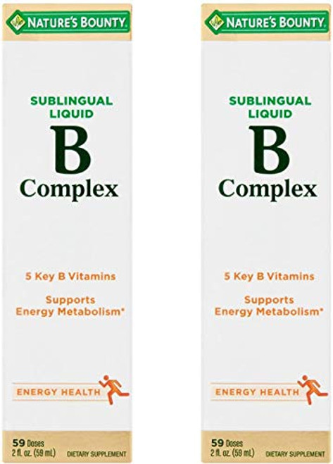 Natures Bounty Vitamin B Complex sublingual Liquid 2 Oz -Pack of 2- Natures Bounty Vitamin B Complex sublingual Liquid 2 Oz -Pack of 2-