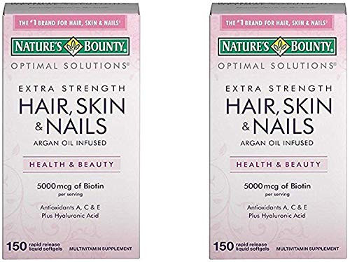 Natures Bounty Extra Strength Hair Skin Nails  150 Count Pack of 2