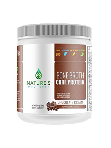 Chocolate Bone Broth Protein Powder  Grass Fed Beef  20 Servings -18oz-  Vital Collagen Peptides - Gelatin  Gluten Dairy  Egg and Nut Free  Keto and Pal