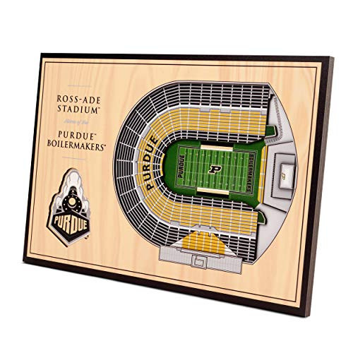 YouTheFan NCAA Purdue Boilermakers Unisex Purdue BoilermakersDesktop Stadium View  Wood Grain  Desktop