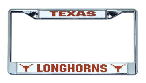 Rico Industries FC260110 NCAA Texas Longhorns Chrome License Plate Frame