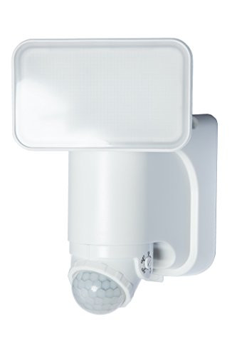 Heath Zenith HZ-7162-WH Heathco Solar Motion Activated Security Light with Power Reserve Technology, 180 Deg Sensing, 300 Lumens White