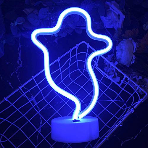 Halloween Decoration LED Neon Sign Light- Indoor Night Table Lamp with Battery or USB Powered for Party  Living Room  Family Room  Kids Room  Home Dec