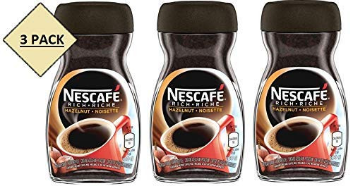 Nescafe Instant Coffee Hazelnut Pack of 3 -Imported from Canada-