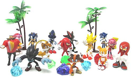 Sonic Friends Deluxe Figure Play Set Featuring Sonic Character Figures Decorative Themed Accessories - Play Set Includes All Items Shown