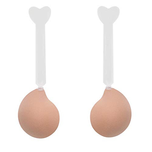 Strapless Backless Bra Clear Breast Lift Tape Reusable Push Up Nippleless Covers Lift up Invisible Sticky Bra Tape Beige