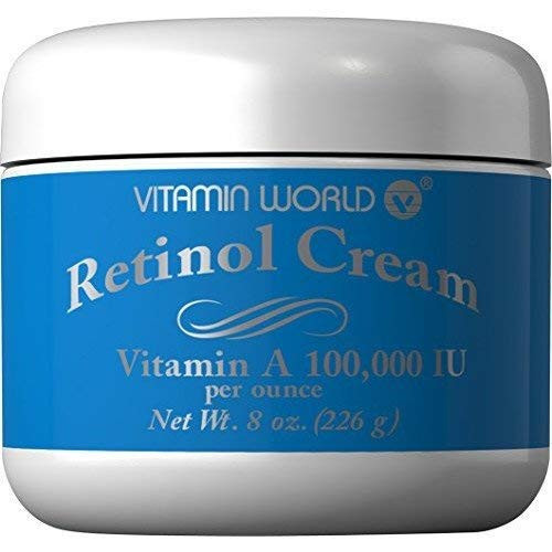 Retinol Cream  8 Ounces  Vitamin A 100 000 IU  2 PACK  by Vitamin World