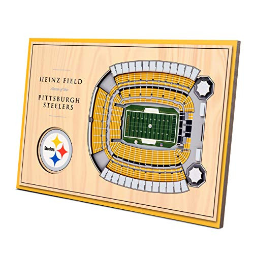 YouTheFan NFL Pittsburgh Steelers Unisex Pittsburgh SteelersDesktop Stadium View  Wood Grain  Desktop