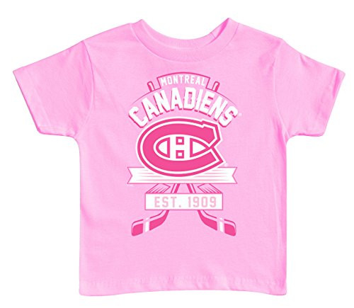 Soft As A Grape NHL Montreal Canadiens Kids Tee  4 Tall  Pink