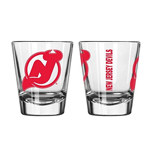 Official Fan Shop Authentic NHL Logo 2 oz Shot Glasses 2-Pack Bundle- Show Team Pride at Home or Your Bar- Game time Glasses for a Goodnight -New Jers Official Fan Shop Authentic NHL Logo 2 oz Shot Glasses 2-Pack Bundle- Show Team Pride at Home or Your Bar- Game time Glasses for a Goodnight -New Jers