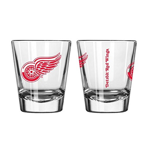 Official Fan Shop Authentic NHL Logo 2 oz Shot Glasses 2-Pack Bundle- Show Team Pride at Home or Your Bar- Game time Glasses for a Goodnight -Detriot Official Fan Shop Authentic NHL Logo 2 oz Shot Glasses 2-Pack Bundle- Show Team Pride at Home or Your Bar- Game time Glasses for a Goodnight -Detriot