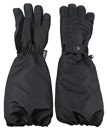 NIce Caps Little Kids 100 Gram Thinsulate Elbow Length Waterproof Snow Gloves -Black  4-5 Years-
