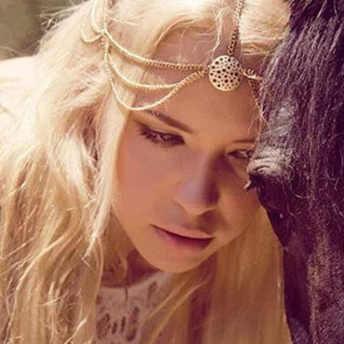 Nicute Boho Coins Head Chain Gold Bride Layered Headpieces Wedding Hair Accessories Jewelry for Women and Girls Nicute Boho Coins Head Chain Gold Bride Layered Headpieces Wedding Hair Accessories Jewelry for Women and Girls