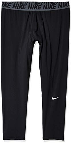 Nike Mens Mens Baselayer Tight 3 Quarter  Black-Dark Grey-White  3X-Large-T