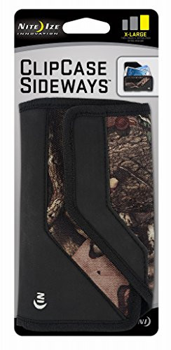 Nite Ize Clip Case Sideways Phone Holster - Protective  Clippable Phone Holder for Your Belt Or Waistband - Extra Large - Mossy Oak