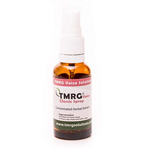 TMRG Classic Spray Professional Vocal Cord Remedy 100% Natural Herbal Voice Supplement (30ml) for sore throat hoarse voice hoarseness vocal damage vocal repair vocal problems craked voice