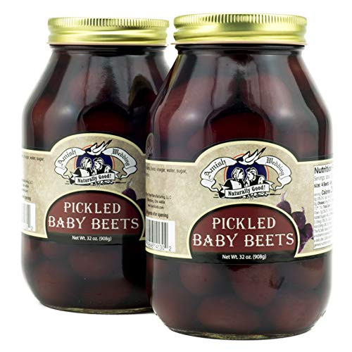 Amish Wedding Foods Pickled Baby Beets 2 - 32 oz- Jars