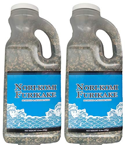 Mishima Bulk Nori Komi Furikake - Prepared Sesame seed and Seaweed Rice Seasoning - 12-4 Oz -350g- - 2 Pack