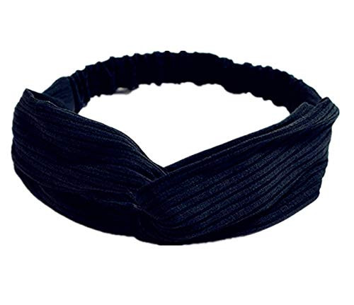 Headbands for women Boho Knotted Stretchy Hair Bands Womens Headbands for Yoga Headwrap Girls Criss Cross Turban Hair Accessories-Black- Headbands for women Boho Knotted Stretchy Hair Bands Womens Headbands for Yoga Headwrap Girls Criss Cross Turban Hair Accessories-Black-