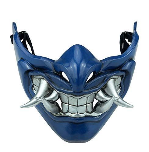Mortal Kombat Game Mask  Jade-Sub-Zero-Kabal-Saibot-Scorpion-Smoke Resin Mask For Halloween Costume Accessory -Sub-Zero Mortal Kombat 11-2--