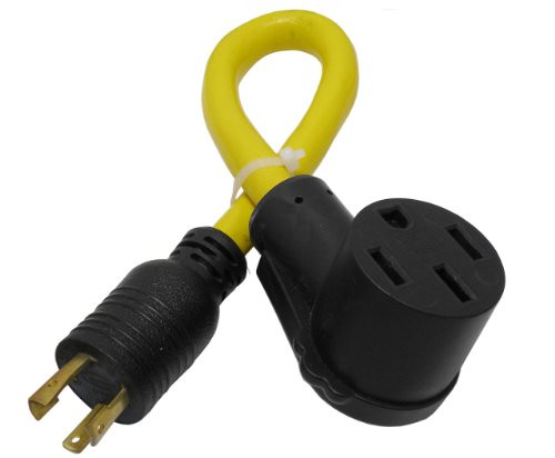 Conntek RV Generator Adapter with 30 Amp 3 Prong Locking Male Plug To RV 50 Amp Female Connector