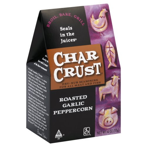 Char Crust Dry Rubs Roasted Garlic Peppercorn 4-0 OZ -Pack of 2- Char Crust Dry Rubs Roasted Garlic Peppercorn 4-0 OZ -Pack of 2-