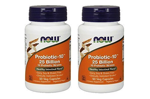 Now Probiotic-10 25 Billion  50 Count -Pack of 2-