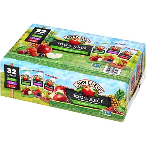 Apple and Eve 100 Juice Variety Pack  6-75 Fl Oz  Pack of 32