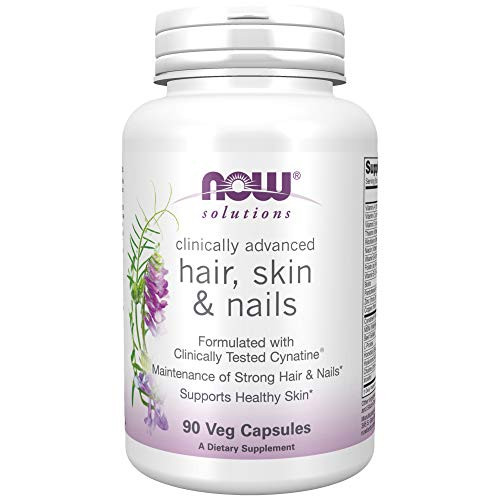 NOW Solutions  Hair  Skin and Nails  Clinically Advanced  Support with Clinically Tested Cynatine®  90 Veg Capsules