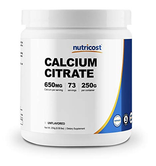 Nutricost Pure Calcium Citrate Powder -250 Grams- Unflavored Nutricost Pure Calcium Citrate Powder -250 Grams- Unflavored