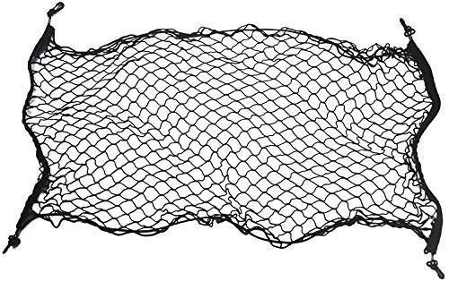 kaungka Cargo Net 4 Hooks Nylon Black Rear Trunk Elastic Mesh Universal Fit Compatible for Honda CRV SUV Truck Mini Vans