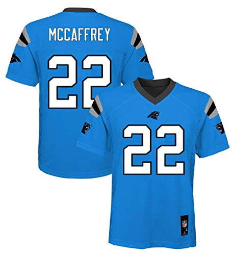 Christian McCaffrey Carolina Panthers NFL Youth 8-20 Aqua Blue Alternate Mid-Tier Jersey -Youth Small 8-