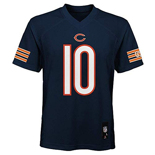 Mitchell Trubisky Chicago Bears NFL Youth 8-20 Navy Home Mid-Tier Jersey -Youth Medium 10-12-