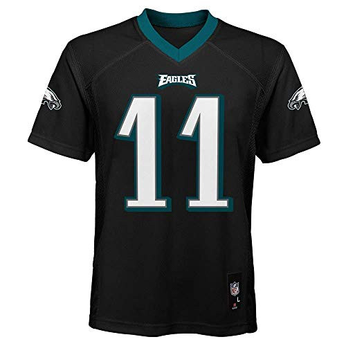 Outerstuff Carson Wentz Philadelphia Eagles NFL Youth 8-20 Black Alternate Mid-Tier Jersey -Youth Large 14-16-