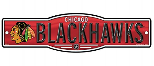 WinCraft NHL Chicago Blackhawks 4x17 inch Plastic Street Sign WinCraft NHL Chicago Blackhawks 4x17 inch Plastic Street Sign