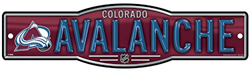 WinCraft NHL Colorado Avalanche 4x17 inch Plastic Street Sign WinCraft NHL Colorado Avalanche 4x17 inch Plastic Street Sign