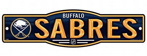 WinCraft NHL Buffalo Sabres 4x17 inch Plastic Street Sign WinCraft NHL Buffalo Sabres 4x17 inch Plastic Street Sign